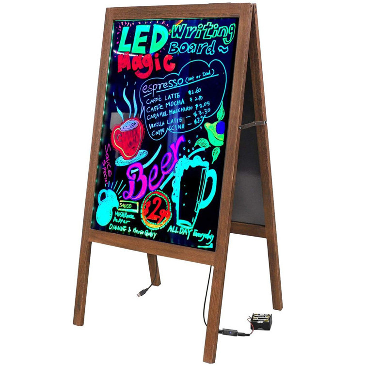 Alpen Home Weybridge Reversible FreeStanding Chalkboard 100cm H x 52cm
